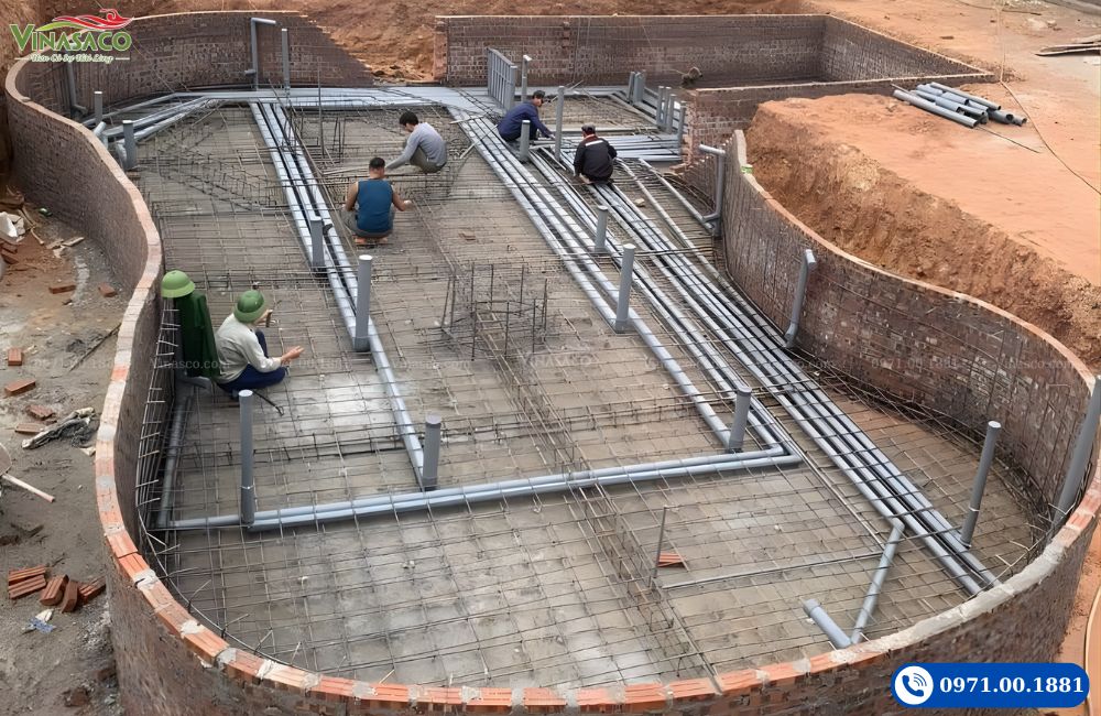 lắp đặt đường ống bể bơi chuẩn kỹ thuật